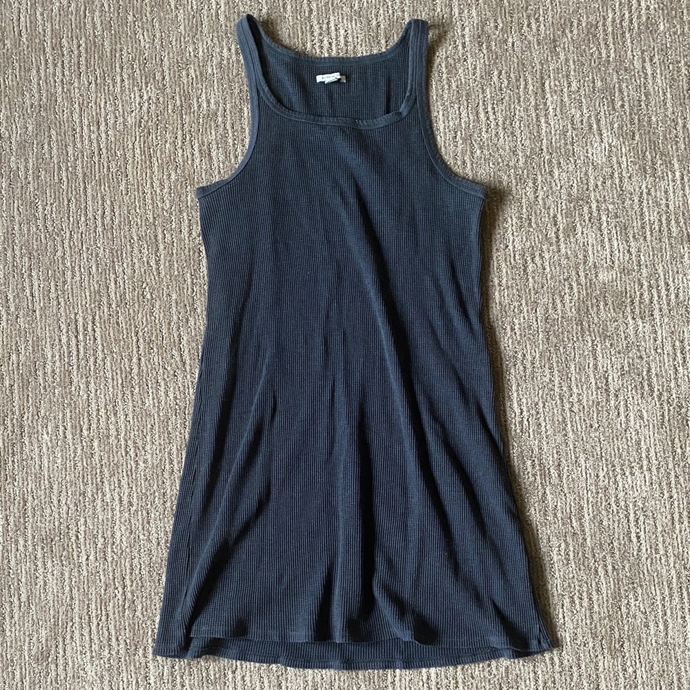 American Eagle dark grey waffle knit tank Dress